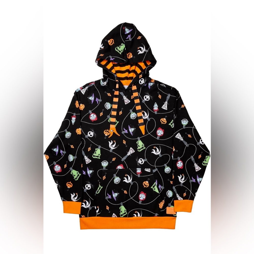 Loungefly Disney Nightmare Before Christmas Ornaments Hoodie Size M Unisex NWT